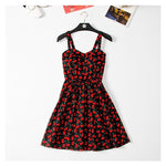 Marwin 2018 New Off shoulder ruffle Dot summer Dress women white strap chiffon beach Boho party sexy dresses vestido furits