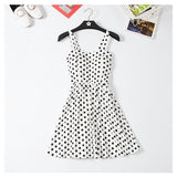 Marwin 2018 New Off shoulder ruffle Dot summer Dress women white strap chiffon beach Boho party sexy dresses vestido furits