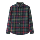 2018 Spring New Fashion Casual Lapel Plus Size Blouses women plaid shirt Checks Flannel Shirts Female Long Sleeve Tops Blouse