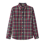 2018 Spring New Fashion Casual Lapel Plus Size Blouses women plaid shirt Checks Flannel Shirts Female Long Sleeve Tops Blouse