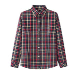 2018 Spring New Fashion Casual Lapel Plus Size Blouses women plaid shirt Checks Flannel Shirts Female Long Sleeve Tops Blouse