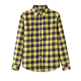 2018 Spring New Fashion Casual Lapel Plus Size Blouses women plaid shirt Checks Flannel Shirts Female Long Sleeve Tops Blouse