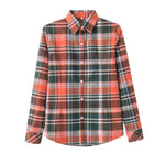 2018 Spring New Fashion Casual Lapel Plus Size Blouses women plaid shirt Checks Flannel Shirts Female Long Sleeve Tops Blouse