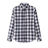 2018 Spring New Fashion Casual Lapel Plus Size Blouses women plaid shirt Checks Flannel Shirts Female Long Sleeve Tops Blouse