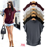 Women Tops Korean Style Fashion Womens Cotton Blouse Short Sleeve O-Neck Blouse Large Size S-7XL Female Blouse