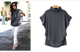 Women Tops Korean Style Fashion Womens Cotton Blouse Short Sleeve O-Neck Blouse Large Size S-7XL Female Blouse